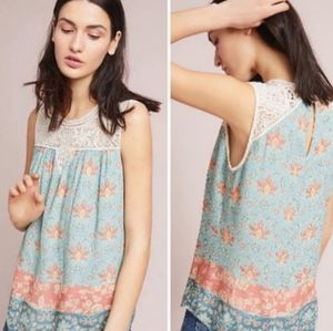 Anthropologie Maeve Eleanor Boho Lace Tank